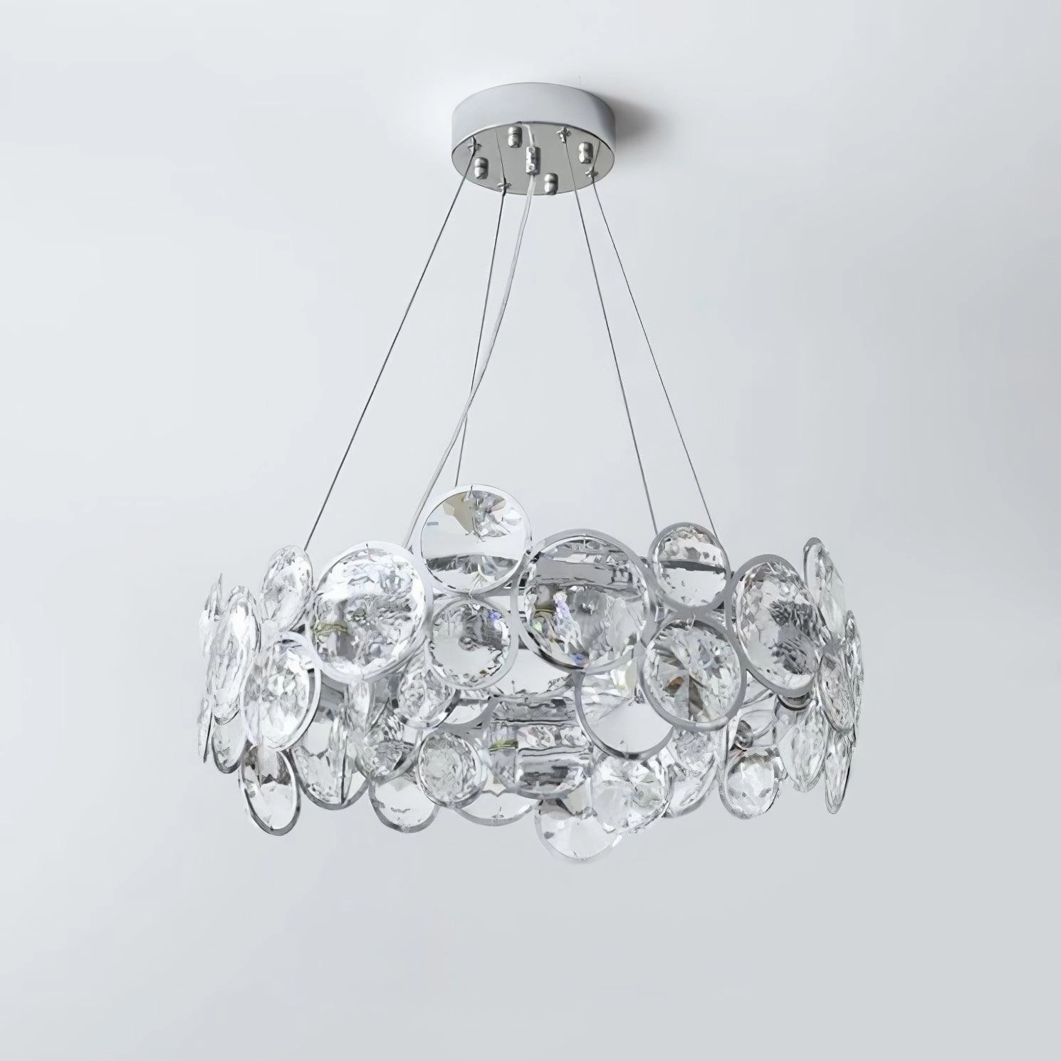Chrome Round Crystal Chandelier