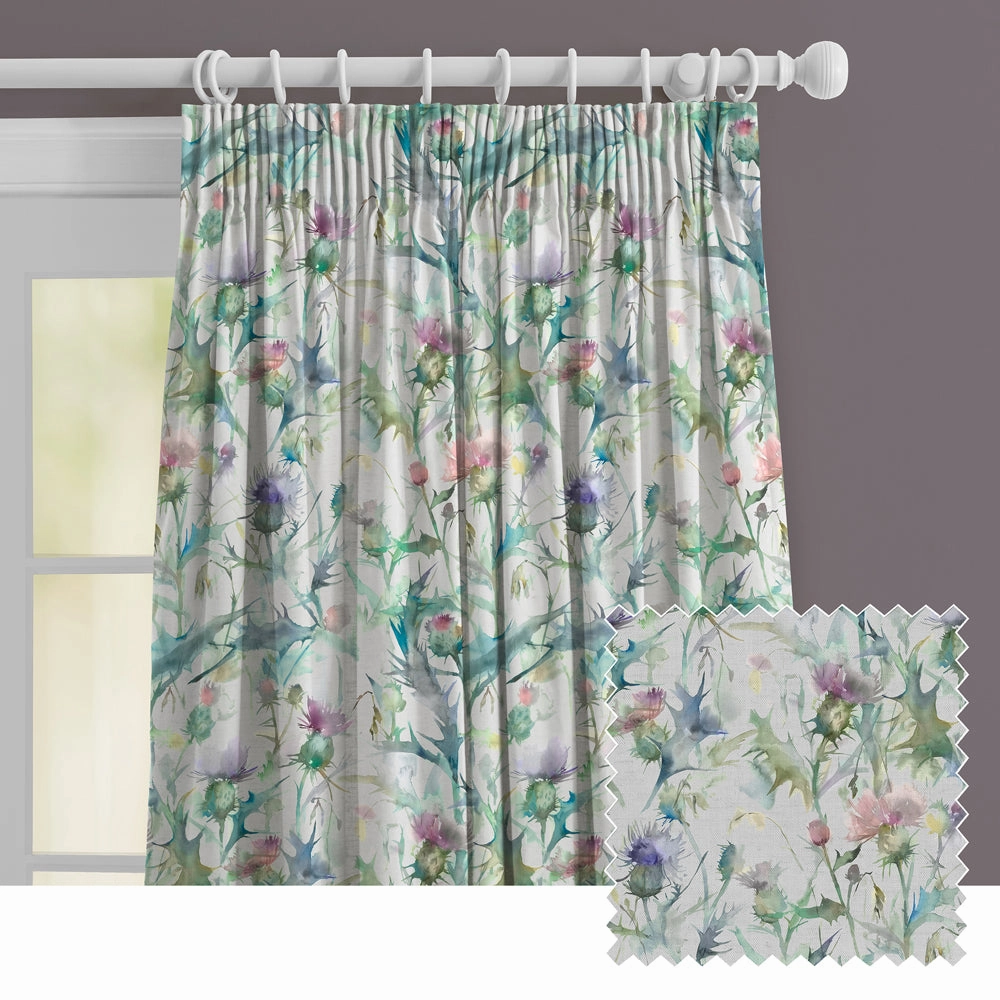 Cirsium Cream Printed Made to Measure Curtains Damsonhome decor ,wall decor 