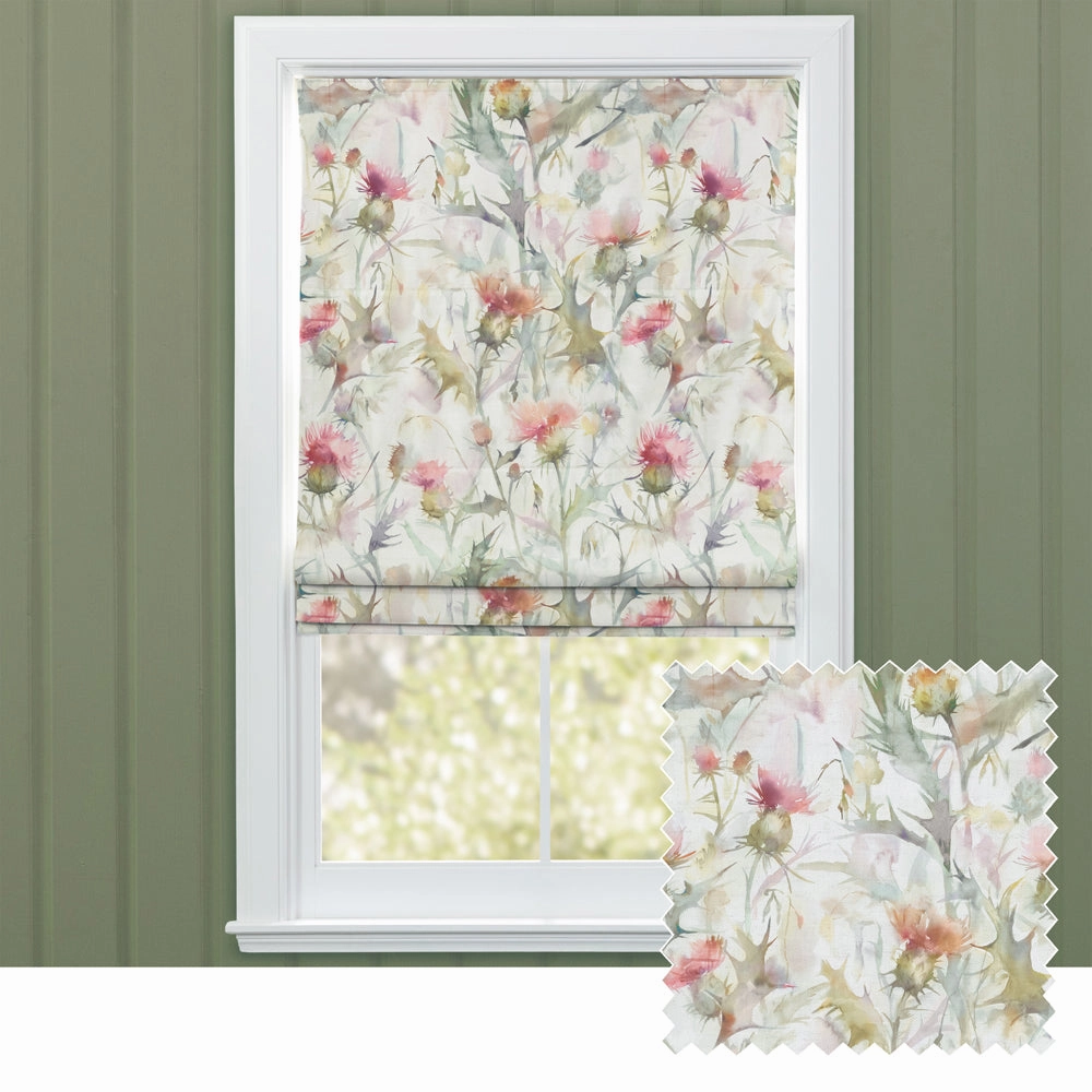 Cirsium Printed Cotton Made to Measure Roman Blinds Russethome decor ,wall decor 