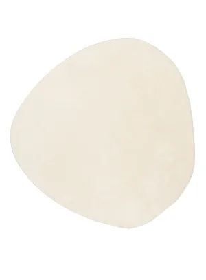 Clara Neutral Cream Irregular Round Washable Rugmodern color block patchwork rug