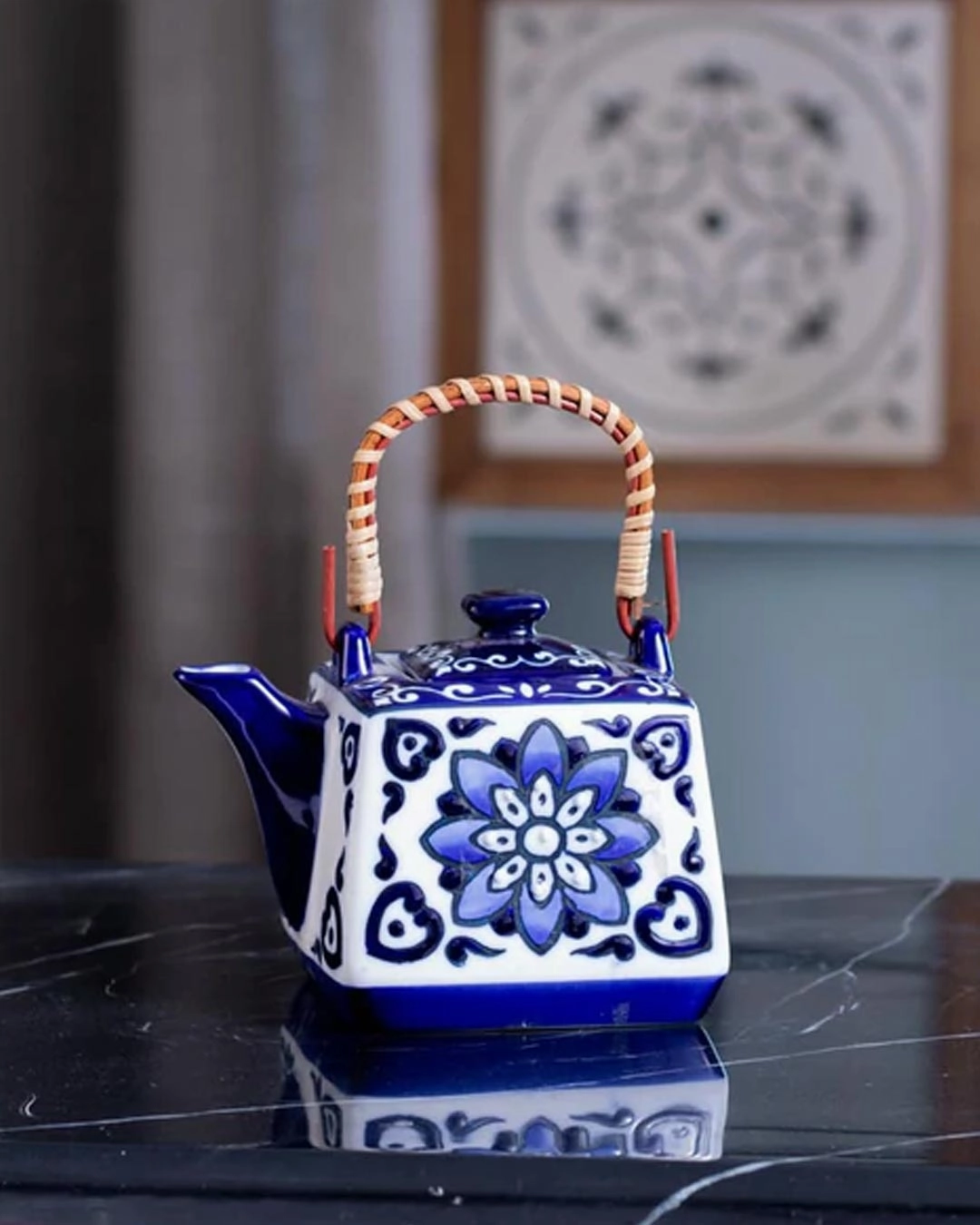 Classic Blue & White Teapot