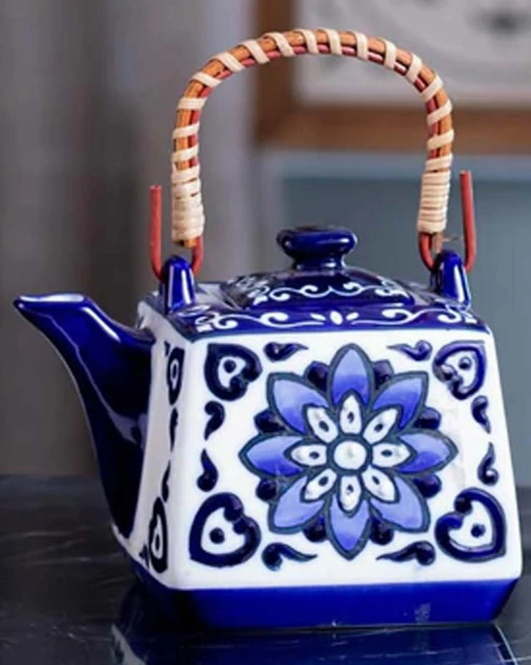 Classic Blue & White Teapot