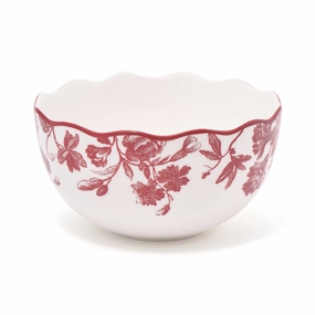CLASSIC FLOWER BOWL REDhand-painted ceramic bowl