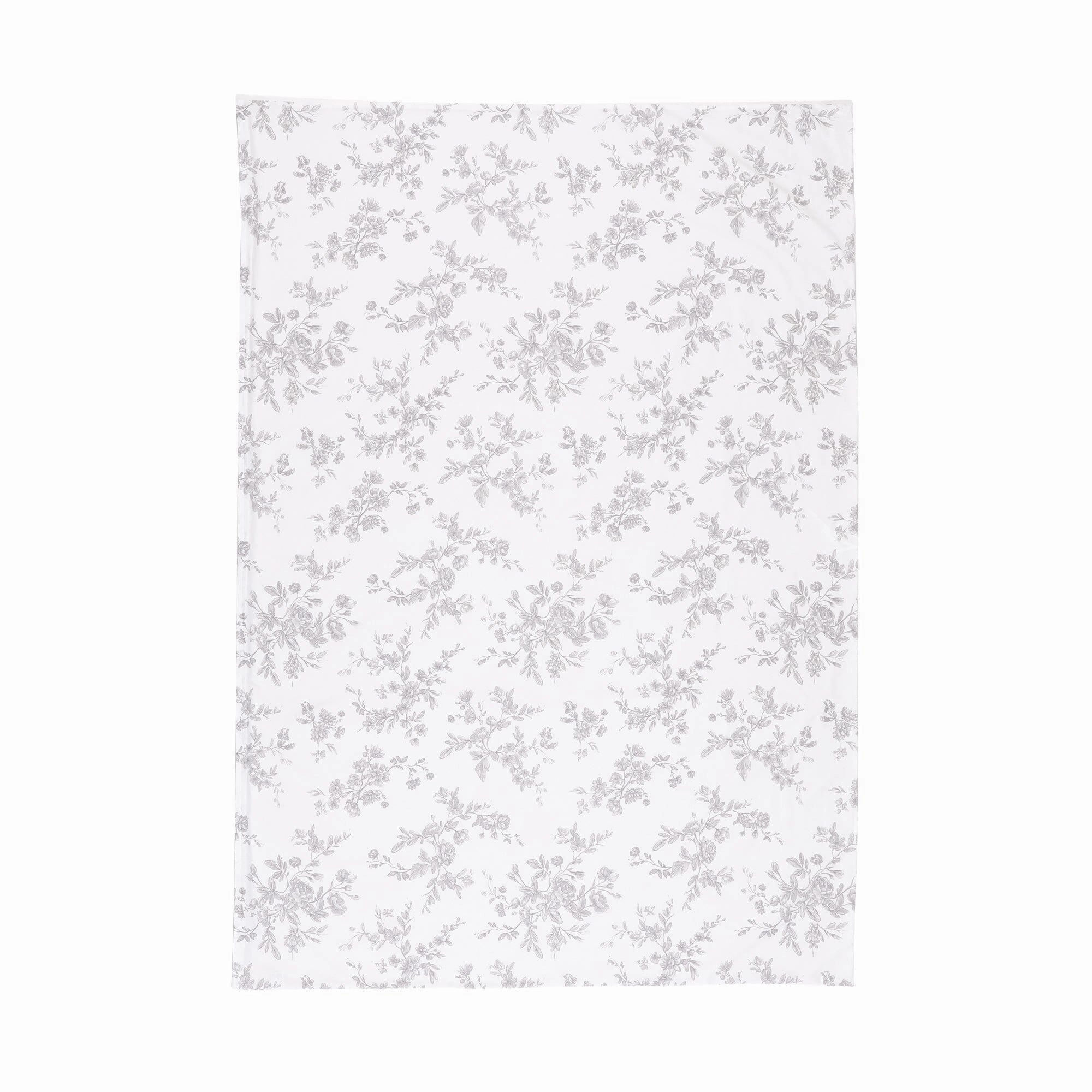 Classic Flower Comforter Case Double Gray