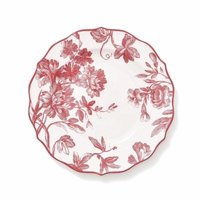 Classic Flower Plate Medium Redhand-painted ceramic bowl