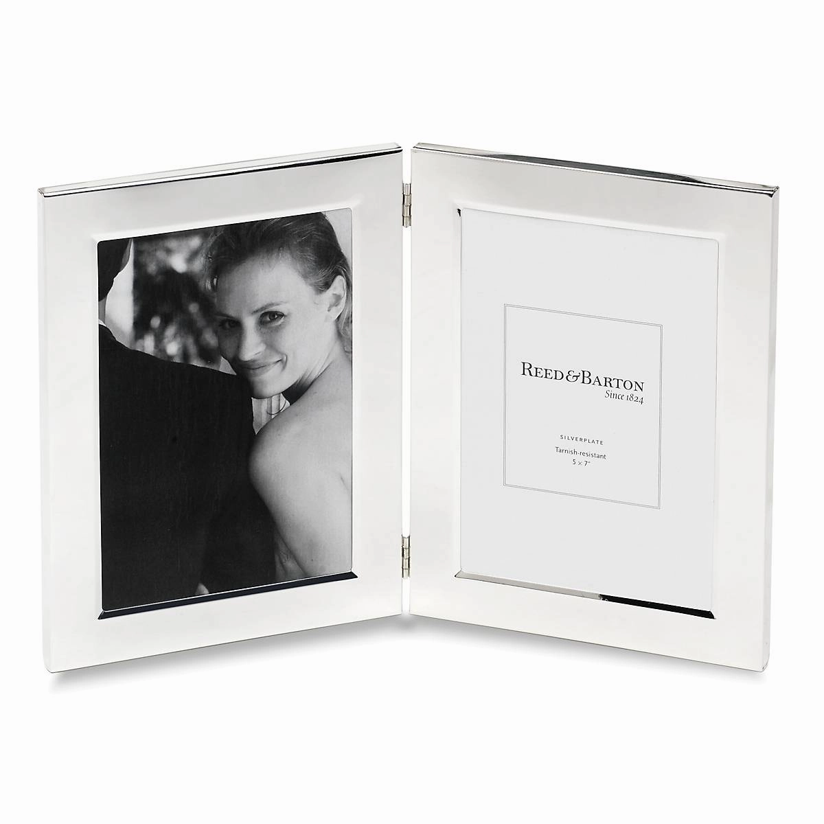 Classic Silverplate 5" x 7" Double Photo Framehome decor ,wall decor 