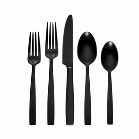 Clearview Black Satin 20 Piece Flatware Seteco-friendly bamboo fiber tableware set 