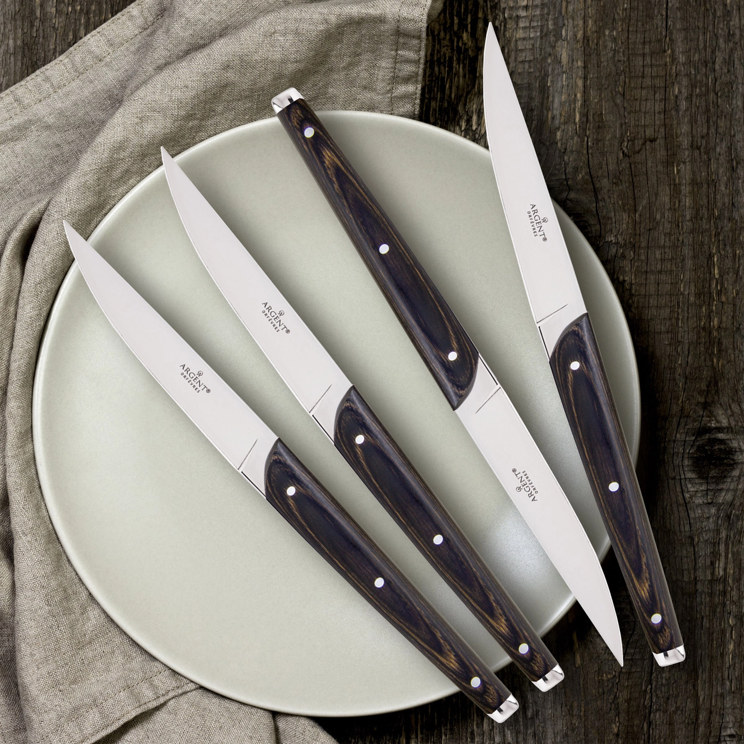 Clevedon Pakkawood  Steak Knives Set of 4