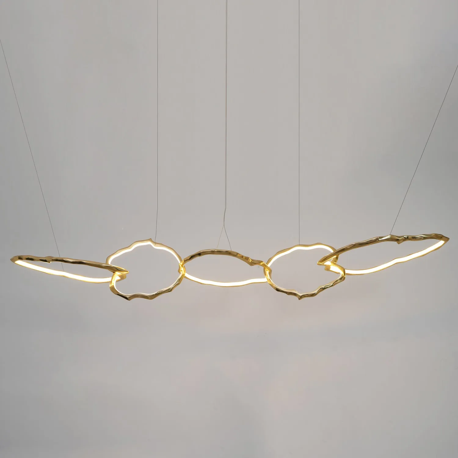 Cloud Rings Series Brass Chandelier