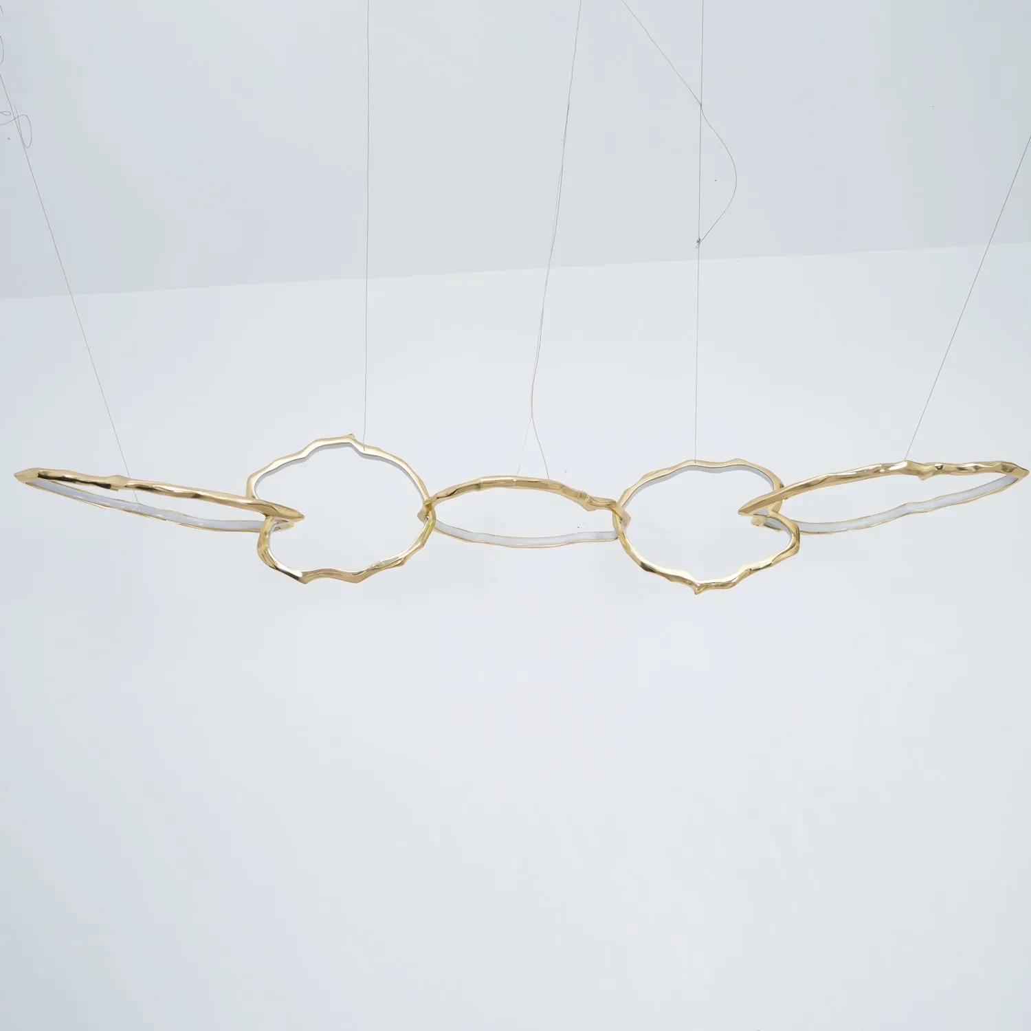 Cloud Rings Series Brass Chandelier