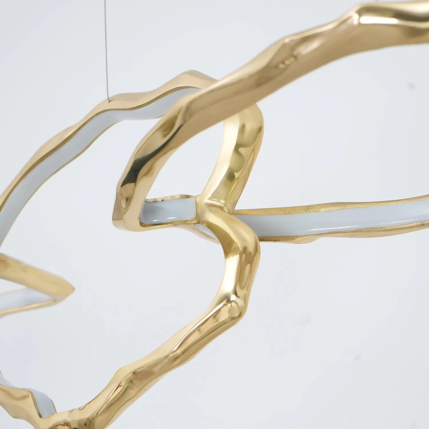 Cloud Rings Series Brass Chandelier