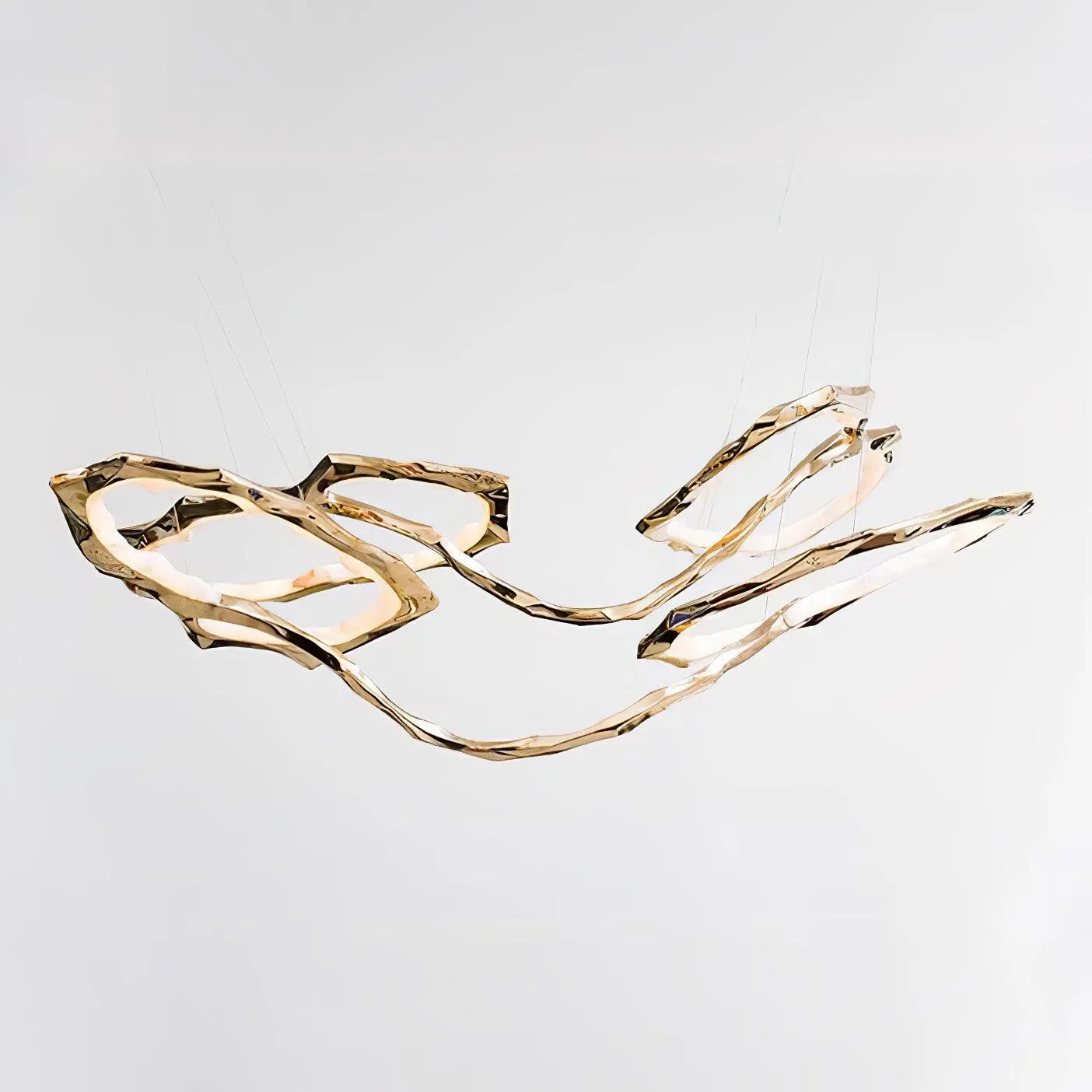 Cloud Rings Series Brass Chandelier