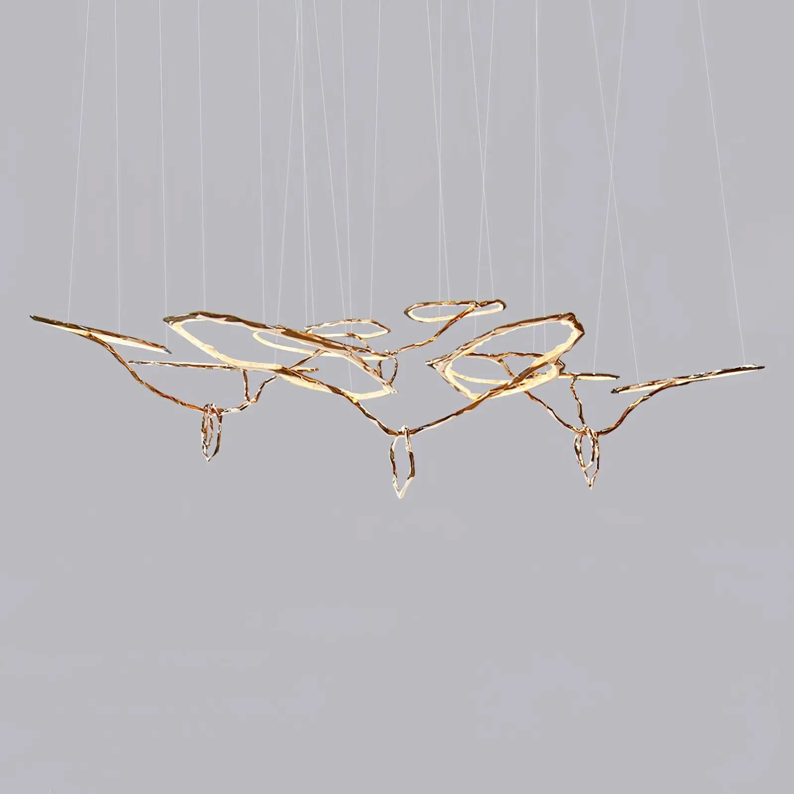 Cloud Rings Series Brass Chandelier