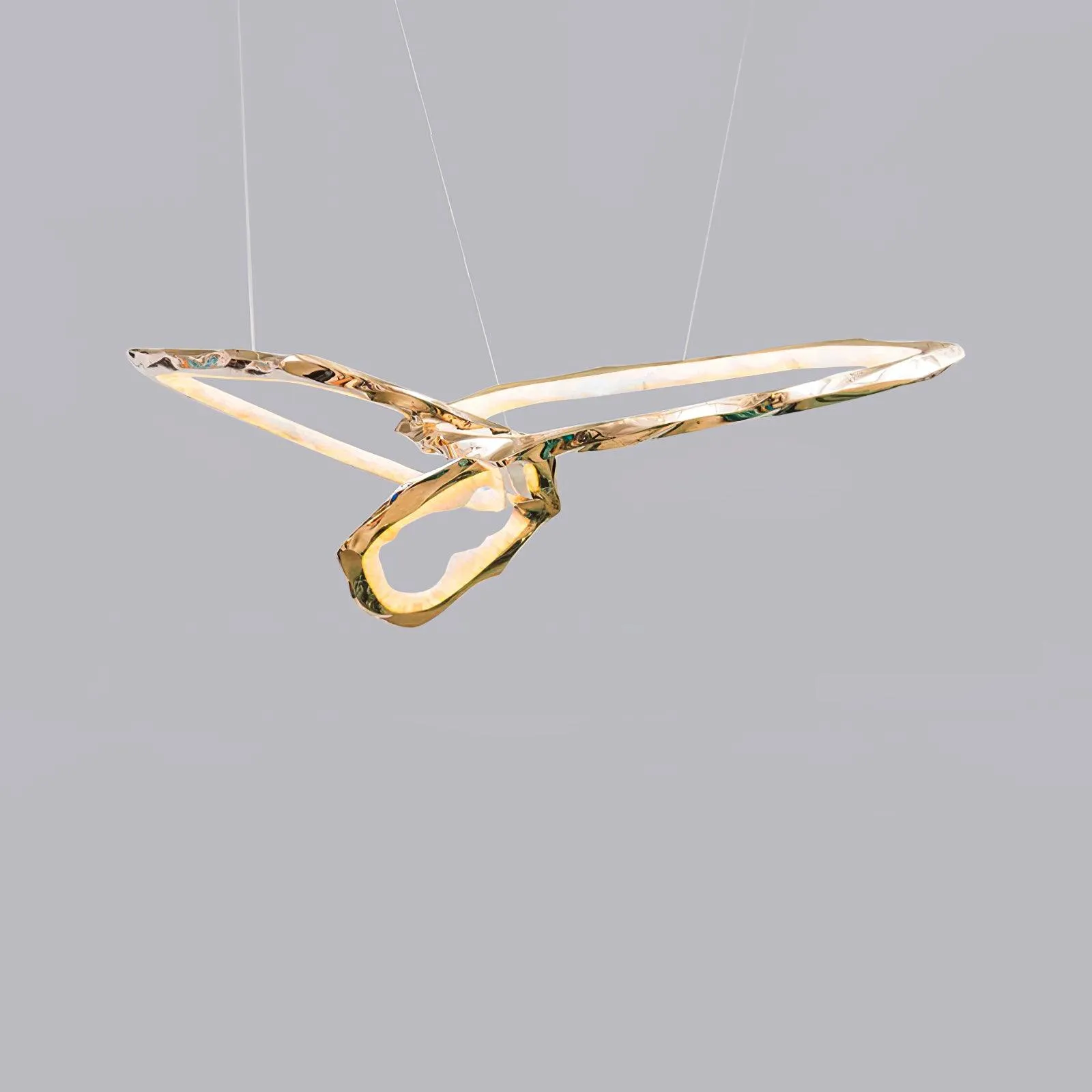 Cloud Rings Series Brass Chandelier