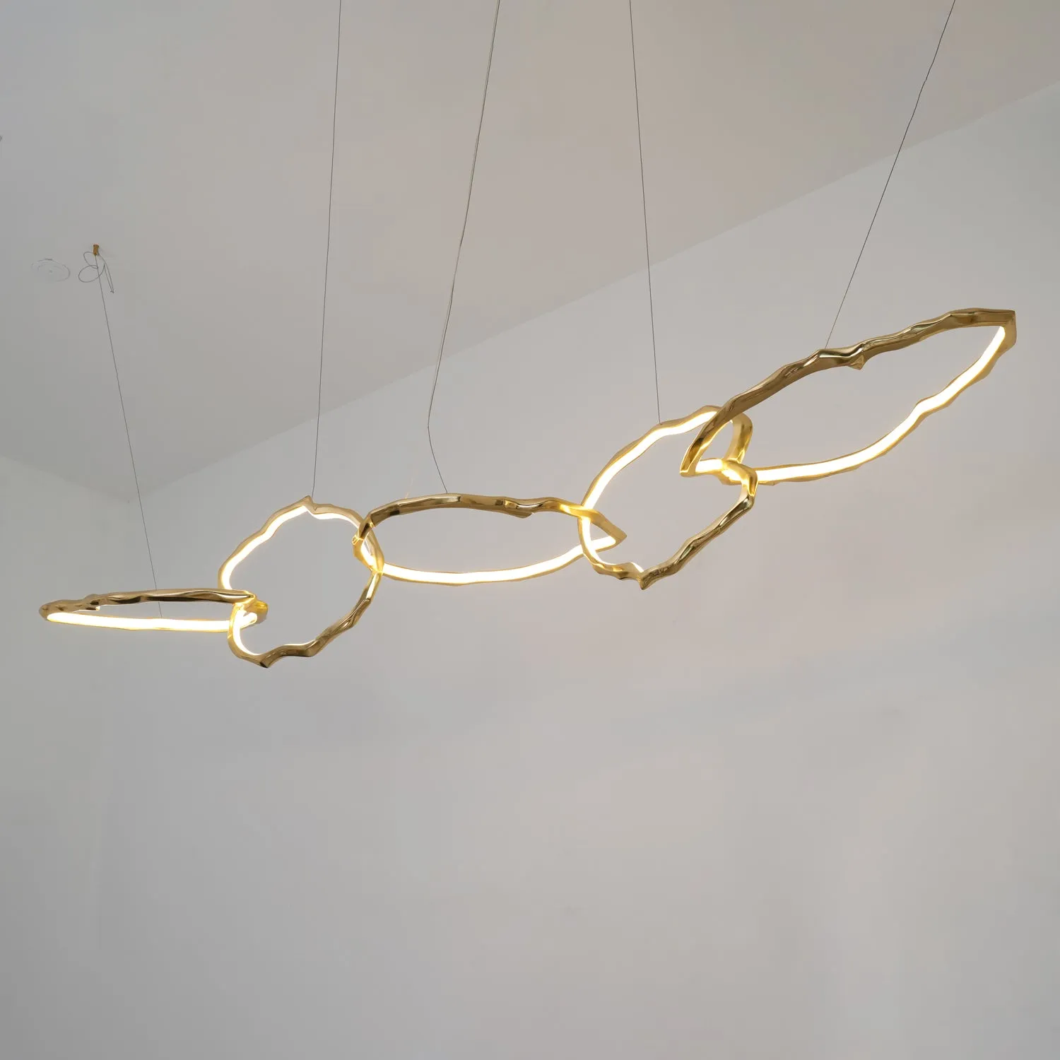 Cloud Rings Series Brass Chandelier