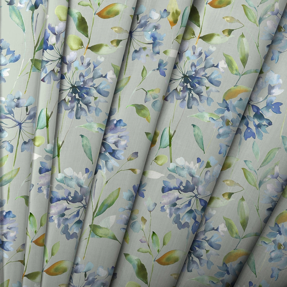 Clovelly Printed Cotton Made to Measure Roman Blinds Bluebell