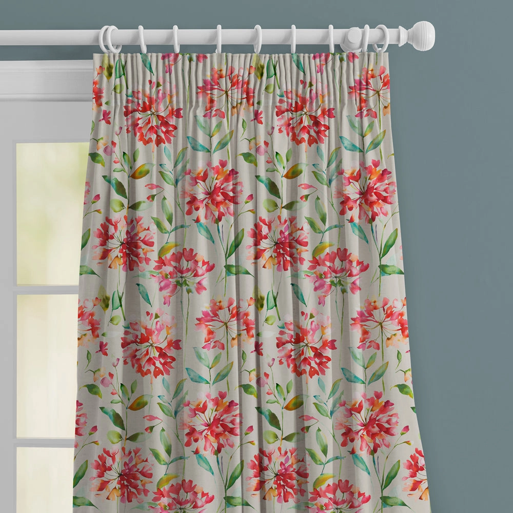 Clovelly Printed Made to Measure Curtains Russett