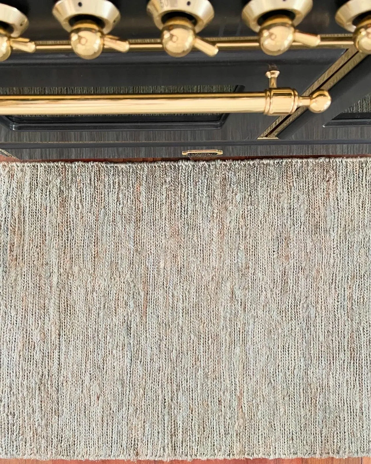Clover Brown And Green Braided Jute Runner Rug