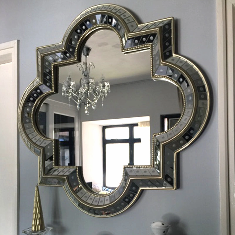 Cloverleaf Art Deco Decorative Wall Mirror