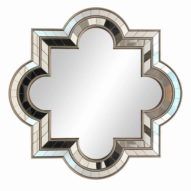Cloverleaf Art Deco Decorative Wall Mirror