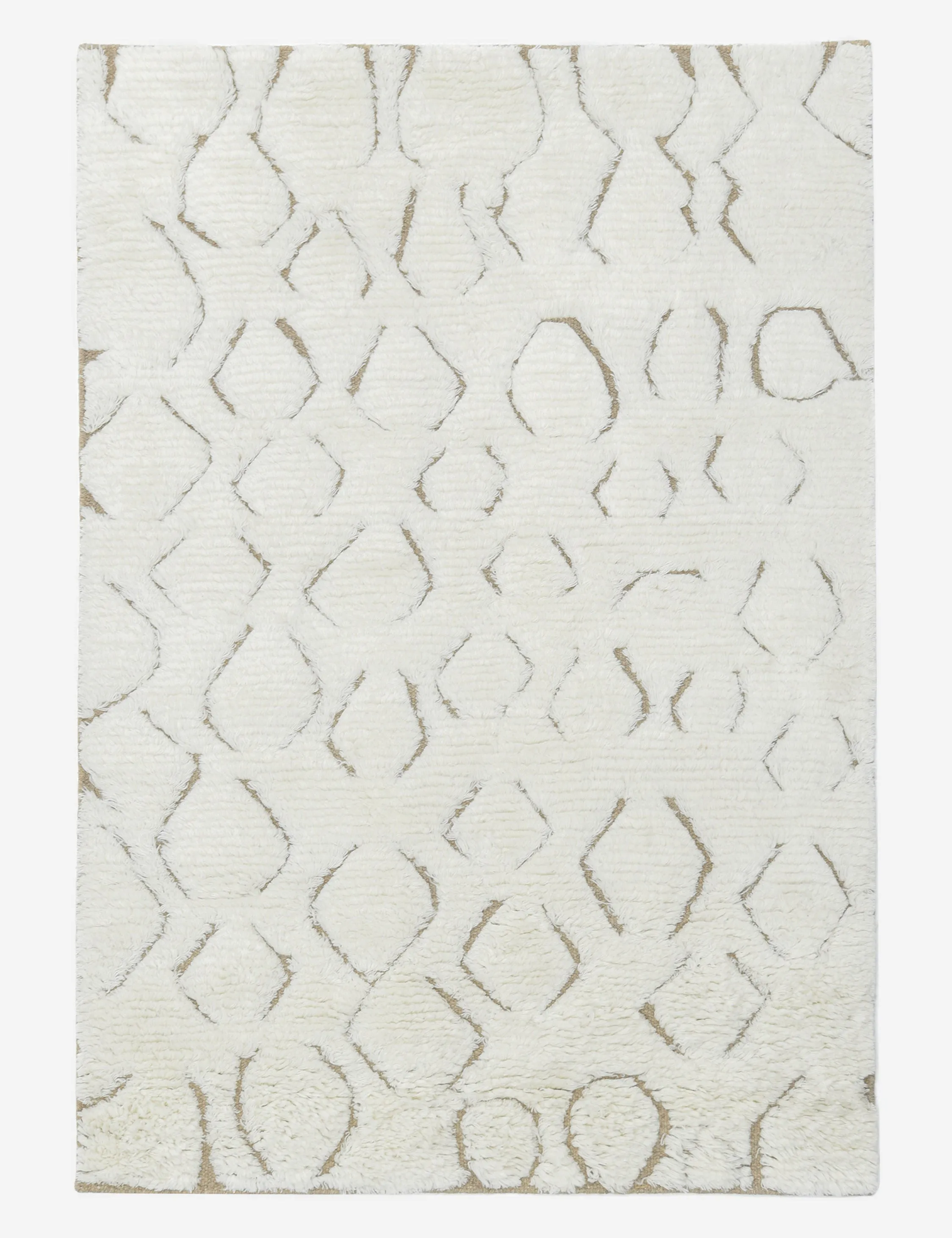 Cluny Hand-Knotted Wool Moroccan-Style Rugmodern color block patchwork rug