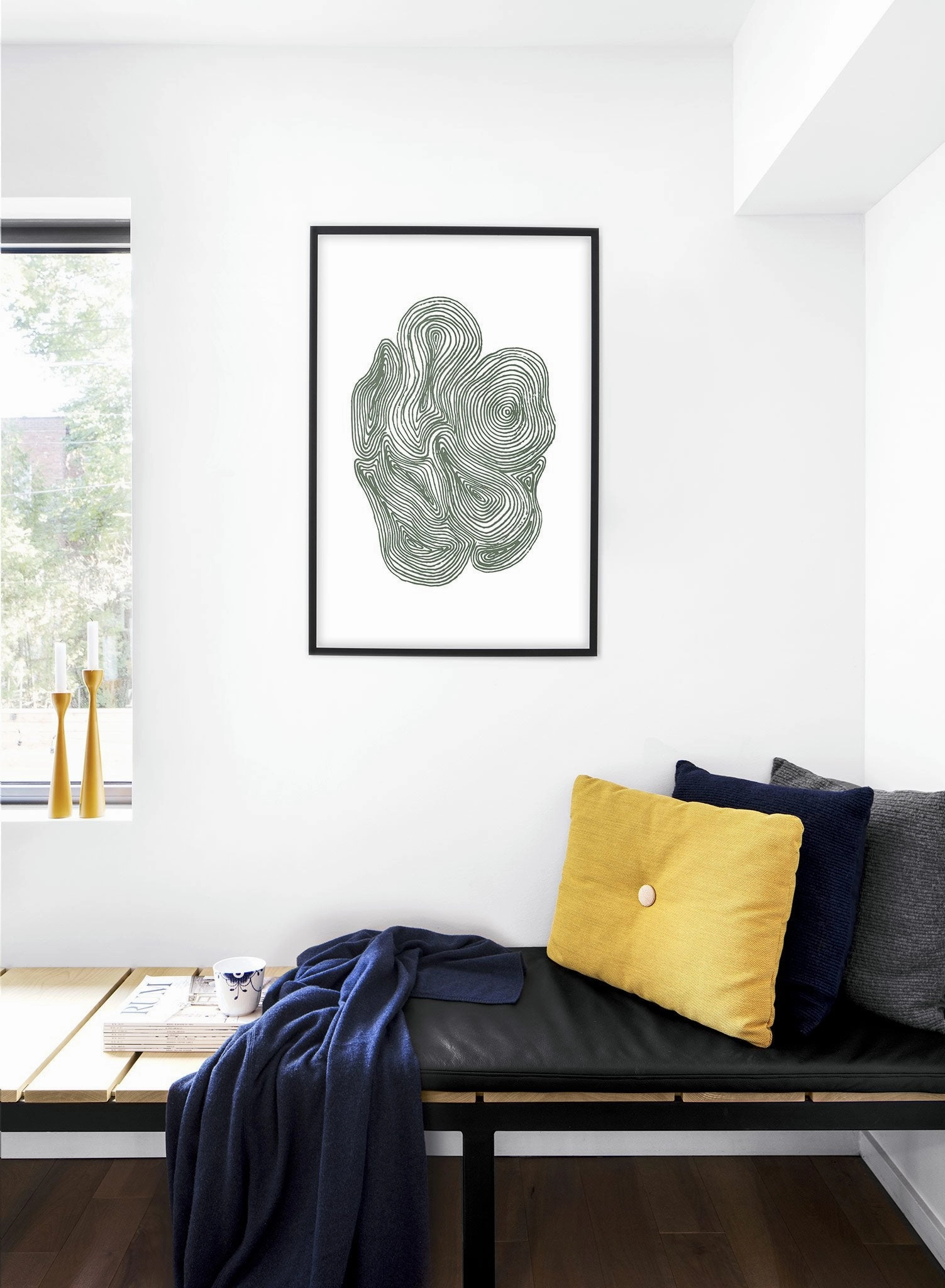 Cluster of Swirls in Green, Poster