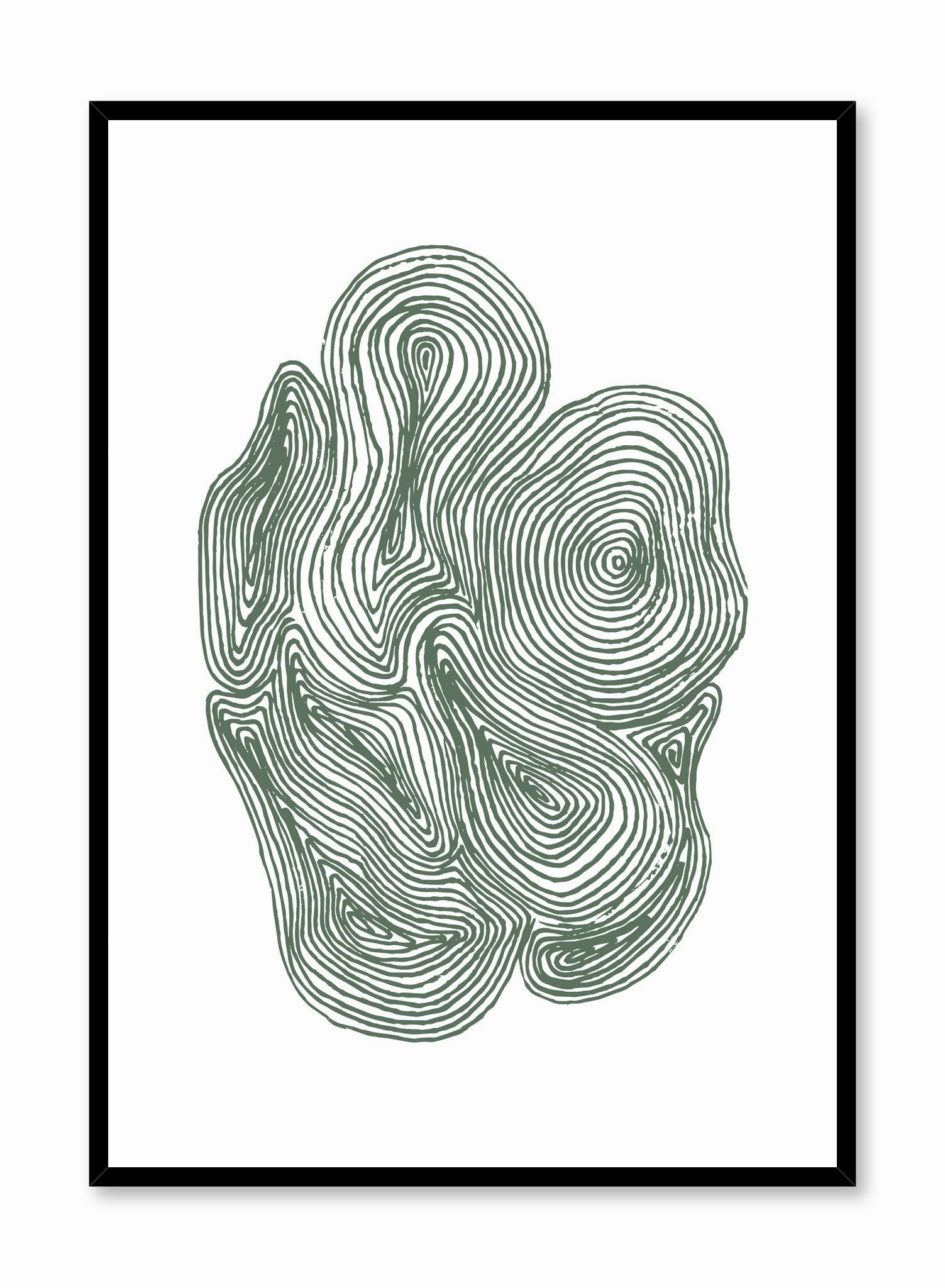 Cluster of Swirls in Green, Posterpop culture themed posters