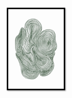 Cluster of Swirls in Green, Posterpop culture themed posters