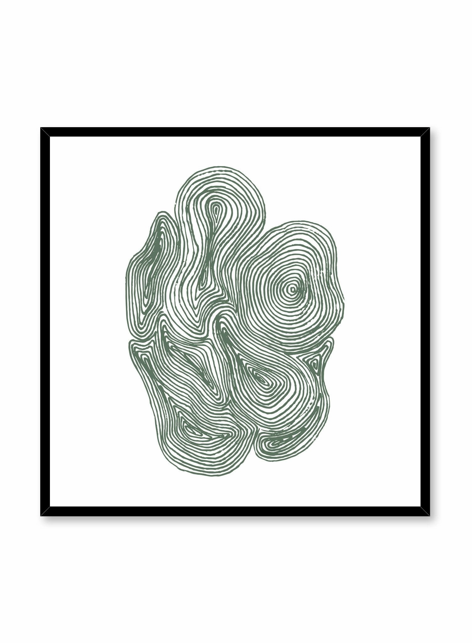 Cluster of Swirls in Green, Poster