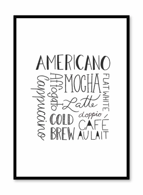 Coffee Selection, Posterpop culture themed posters