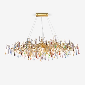 Colorful Raindrop Brass Branch Chandelierrustic chandelier,bedroom chandelier 