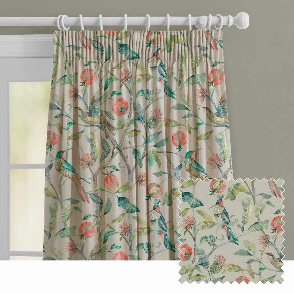 Colyford Fiona Printed Made to Measure Curtains Pomegranatebedding sets ,throw blankets 