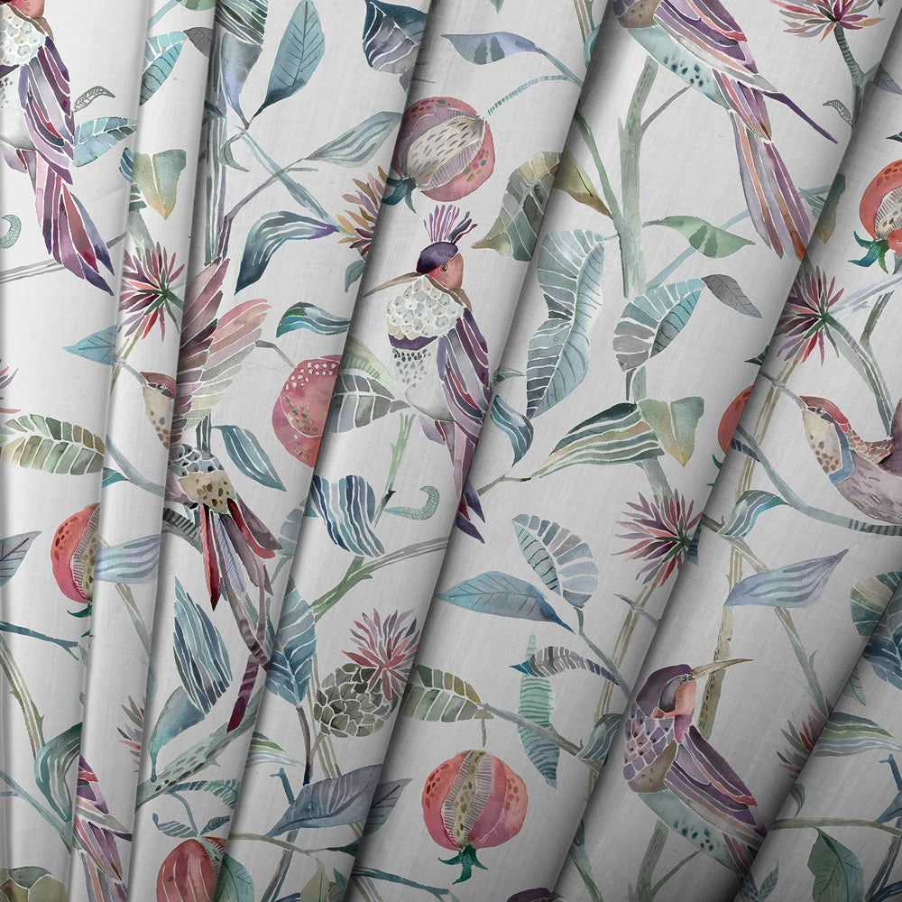 Colyford Printed Cotton Made to Measure Roman Blinds Loganberry