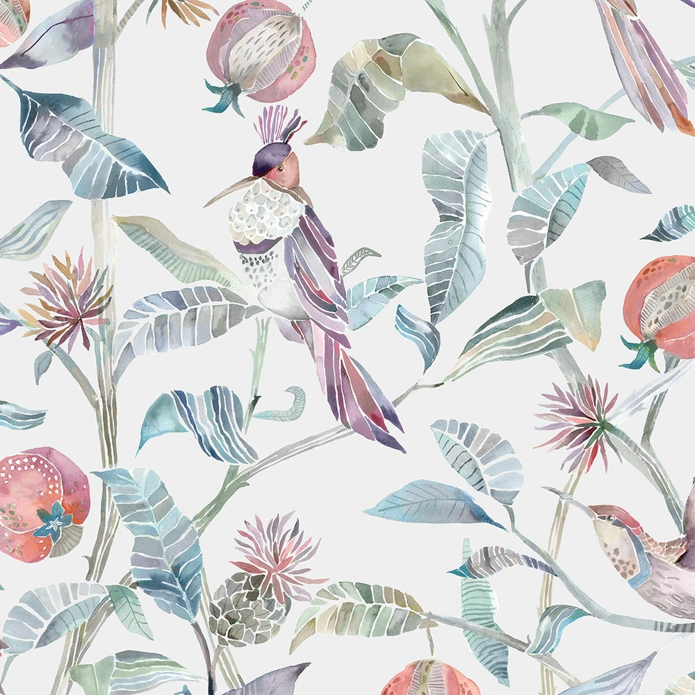 Colyford Printed Cotton Made to Measure Roman Blinds Loganberry/Natural