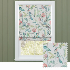 Colyford Printed Cotton Made to Measure Roman Blinds Silverbedding sets ,throw blankets 