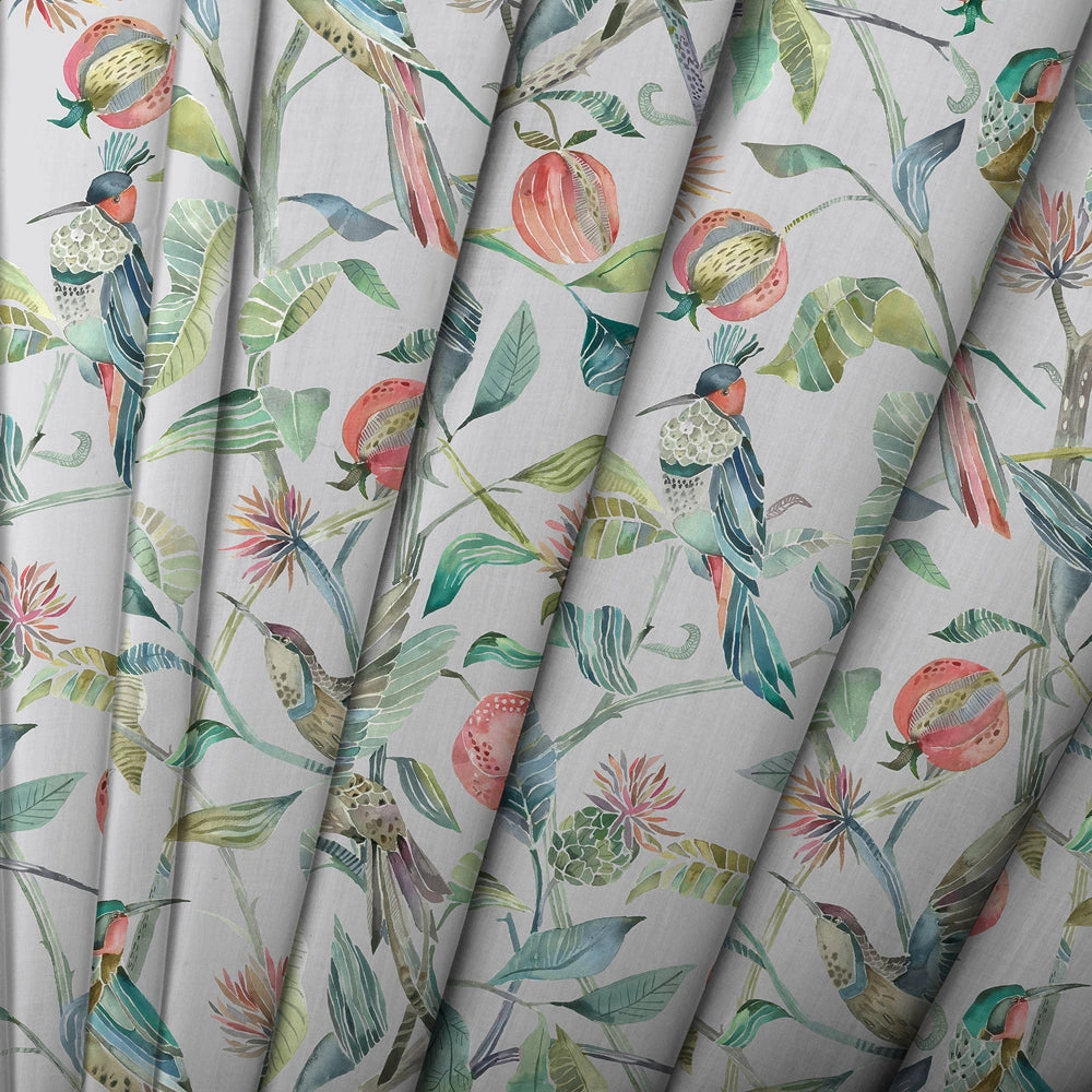 Colyford Printed Cotton Made to Measure Roman Blinds Silver