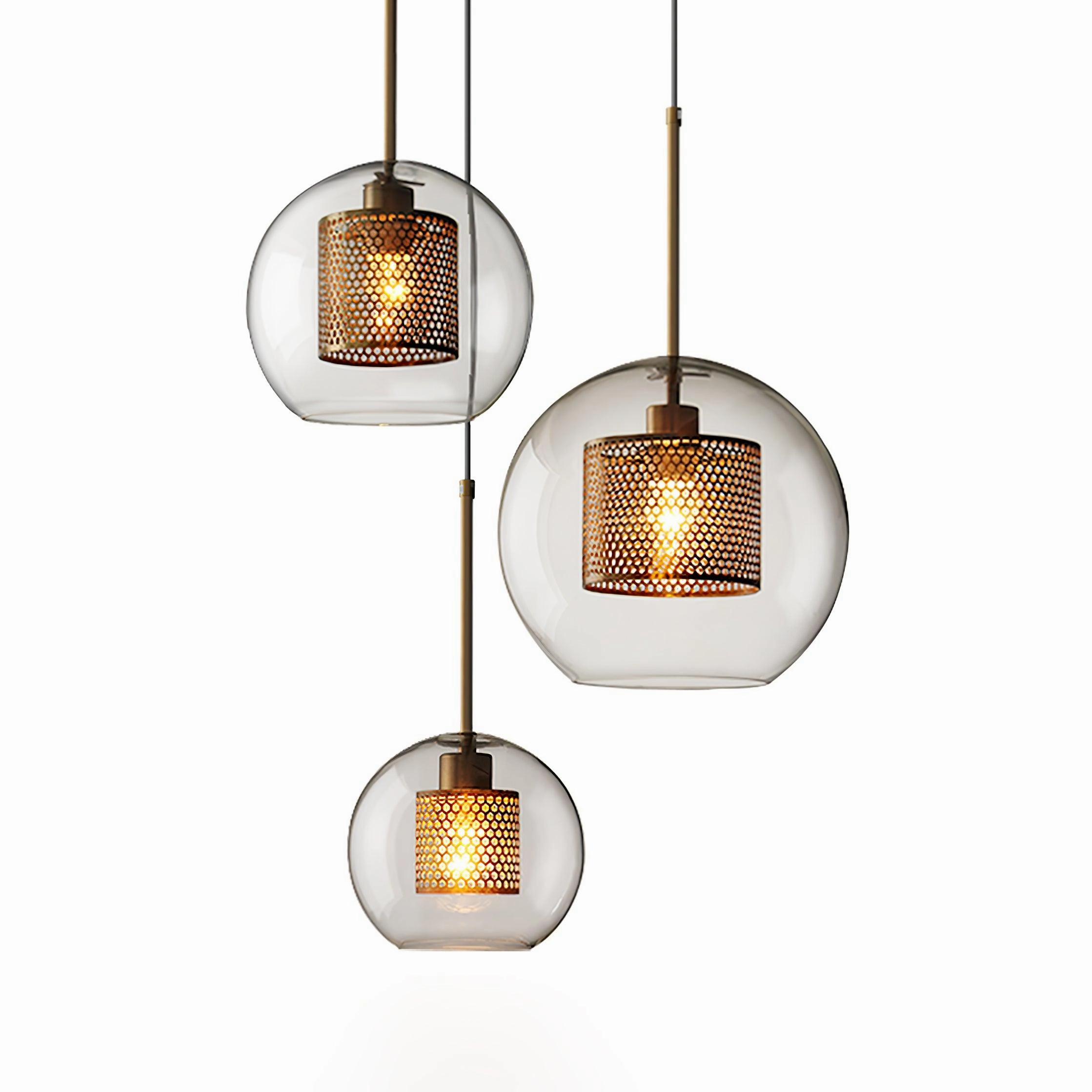 Combined Chiswick Glass Pendant Light