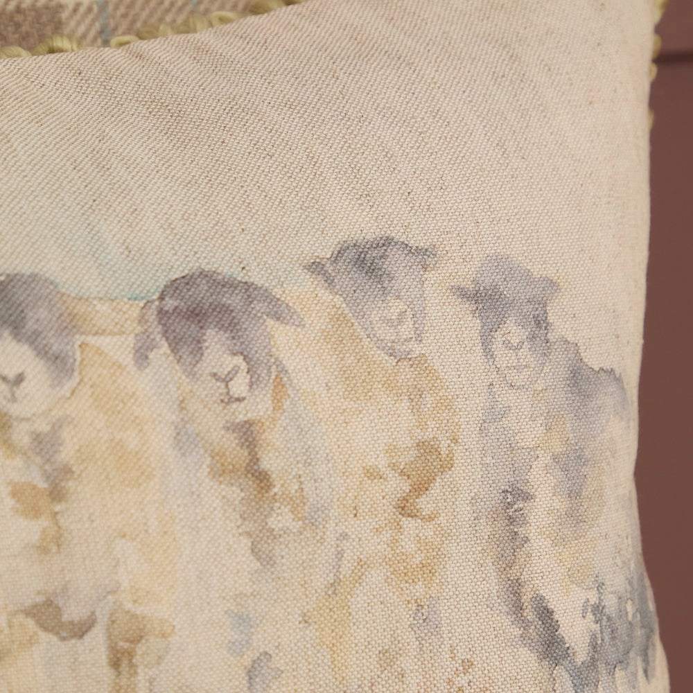 Come By Printed Cushion Cream