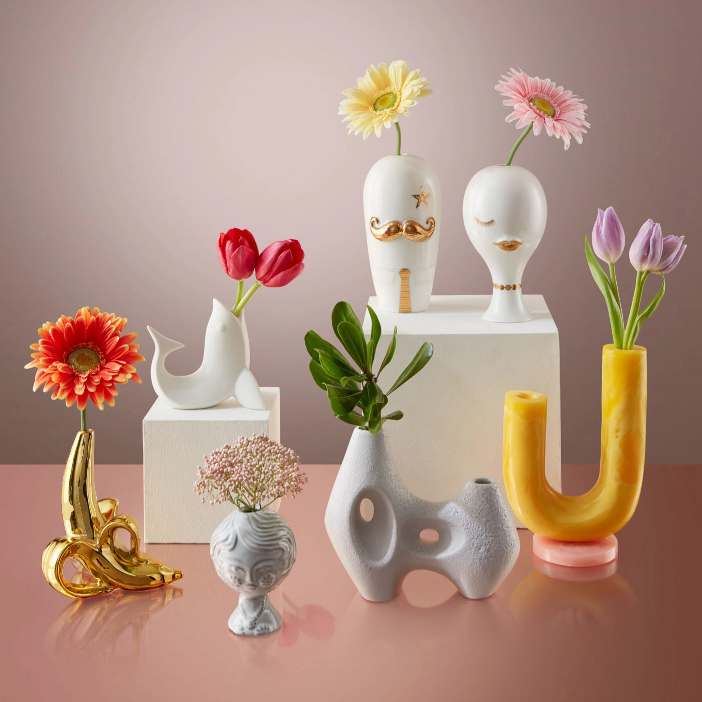 Como Double Tube Vase