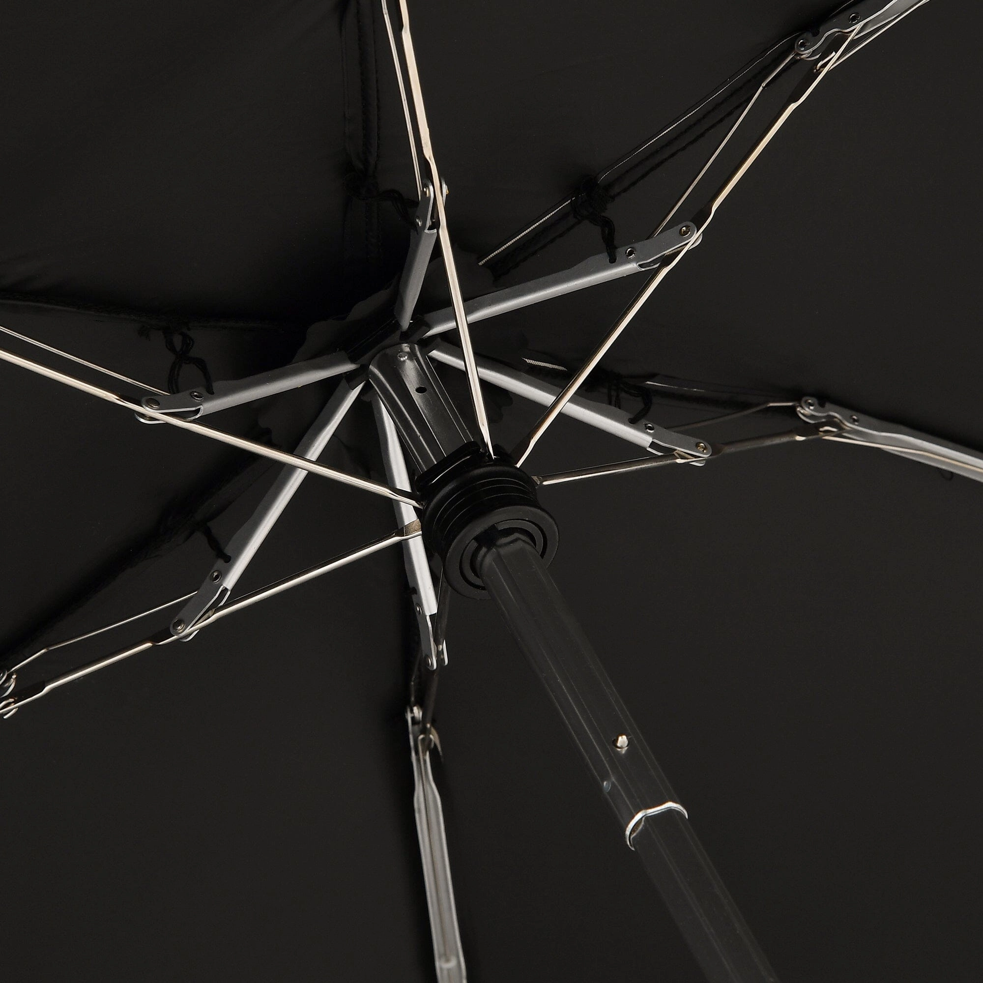 Compact Parasol Mini 47Cm Black (For Both Sunny And Rainy Days)