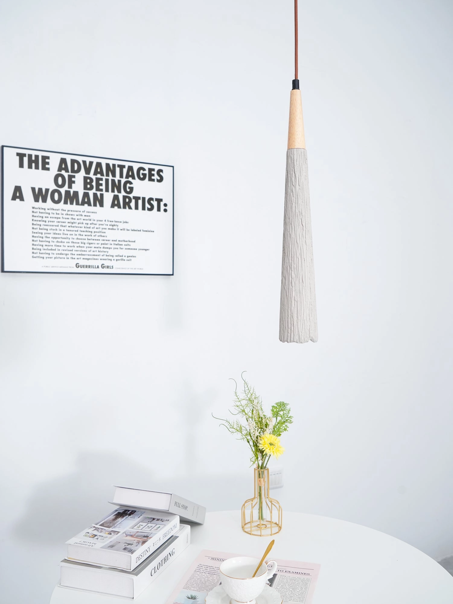 Concrete Pleated Pendant Lamp