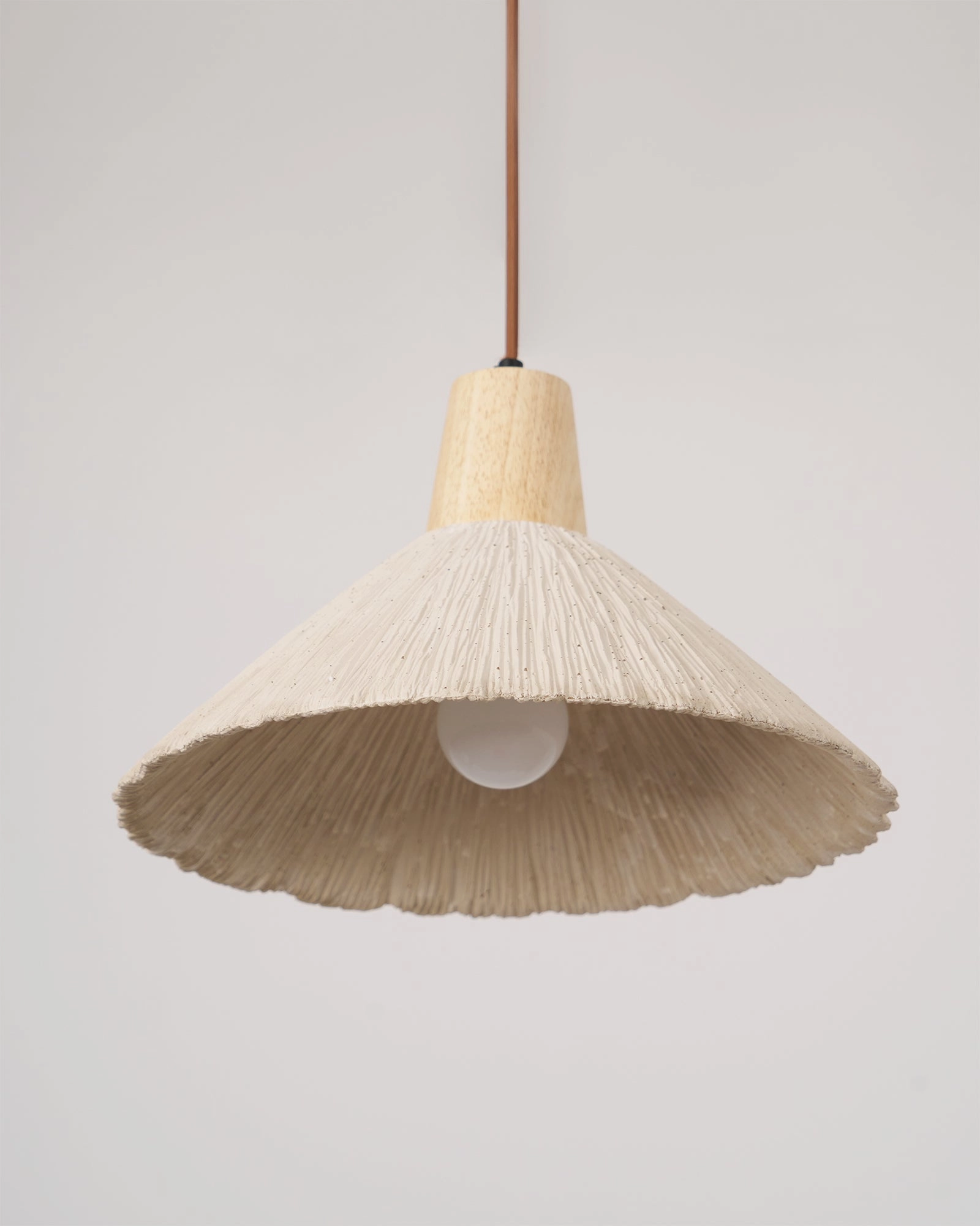 Concrete Pleated Pendant Lamp
