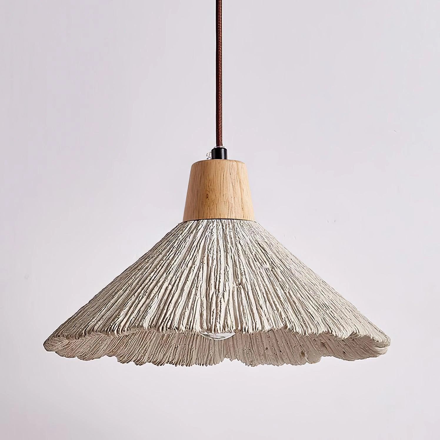 Concrete Pleated Pendant Lamp