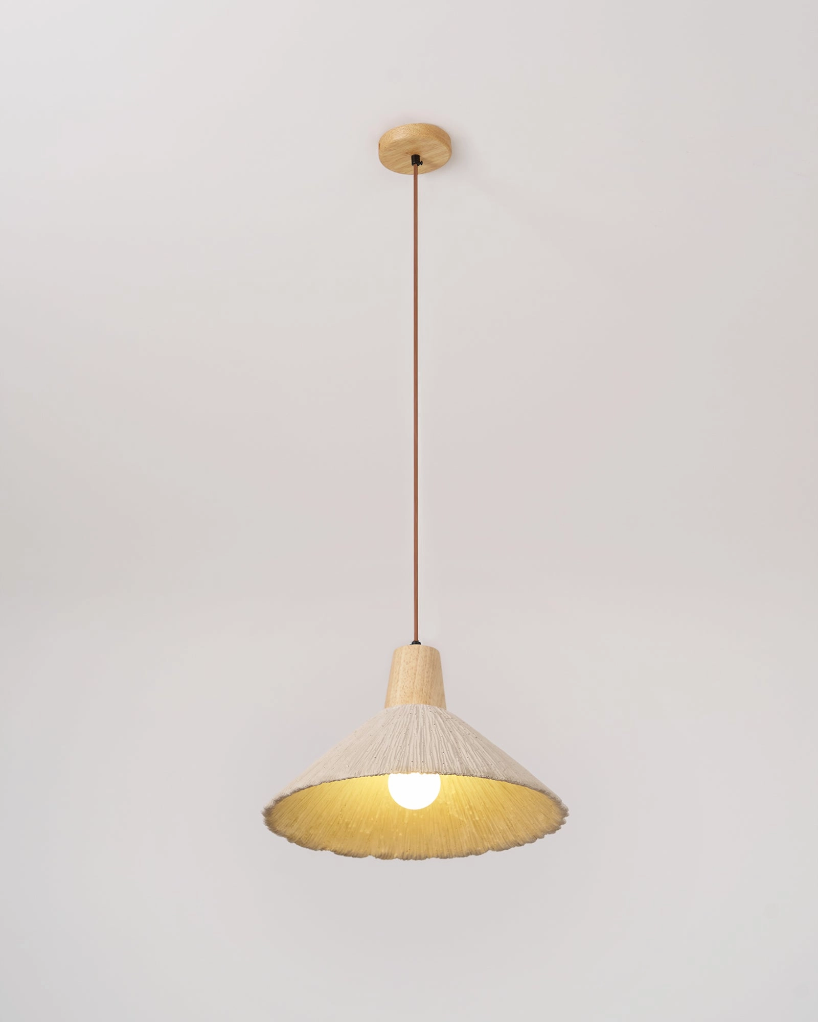Concrete Pleated Pendant Lamp