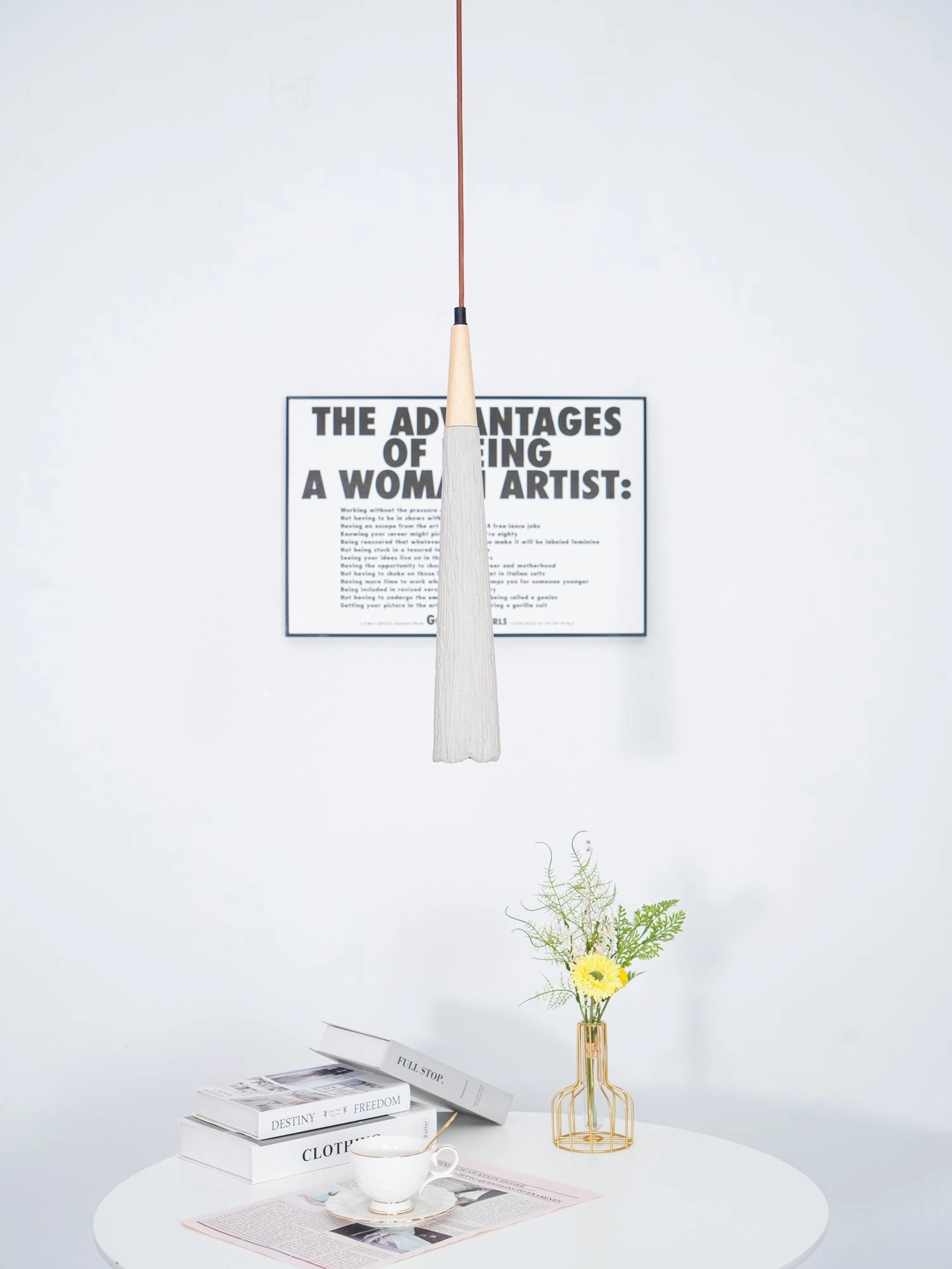 Concrete Pleated Pendant Lamp