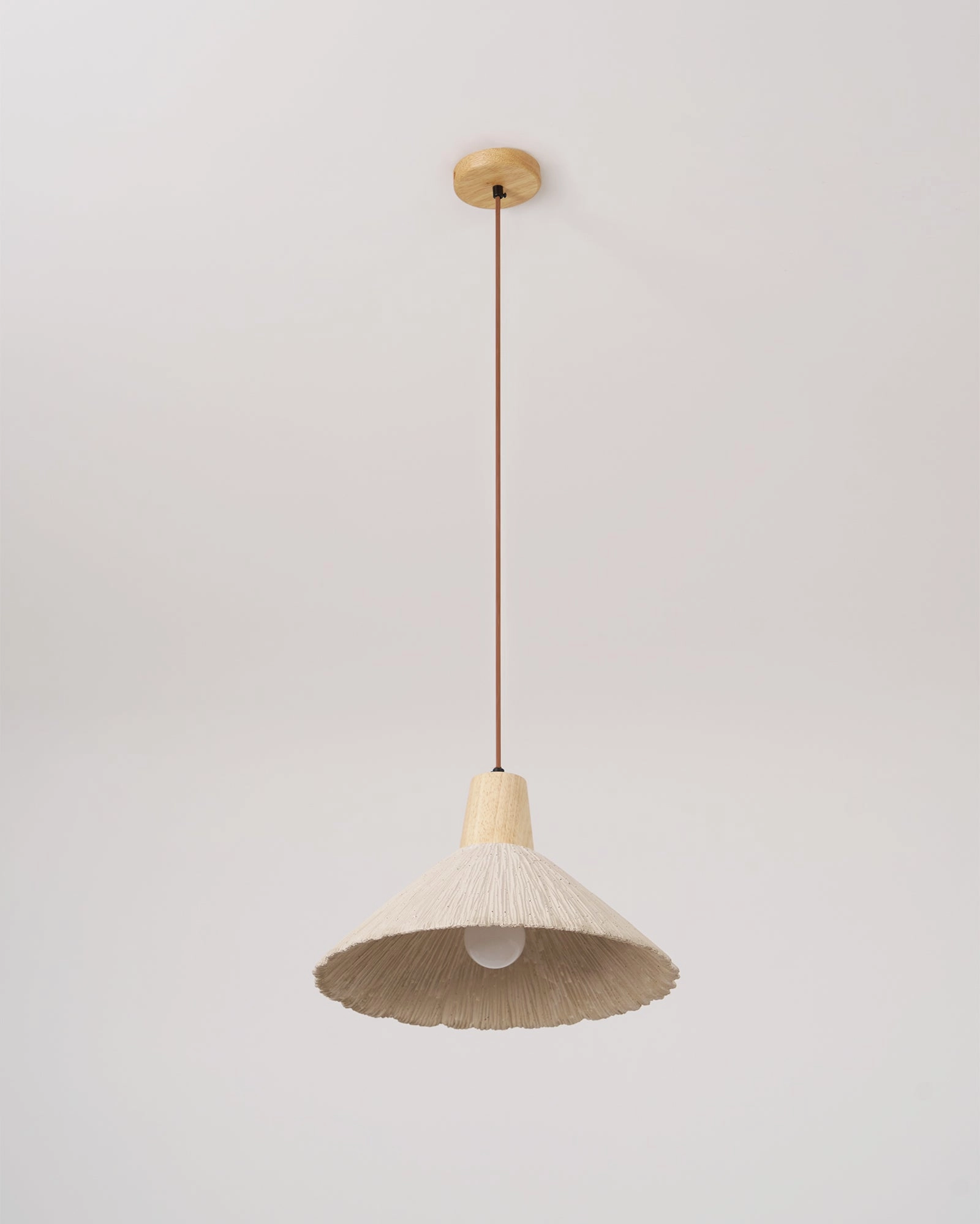 Concrete Pleated Pendant Lamp