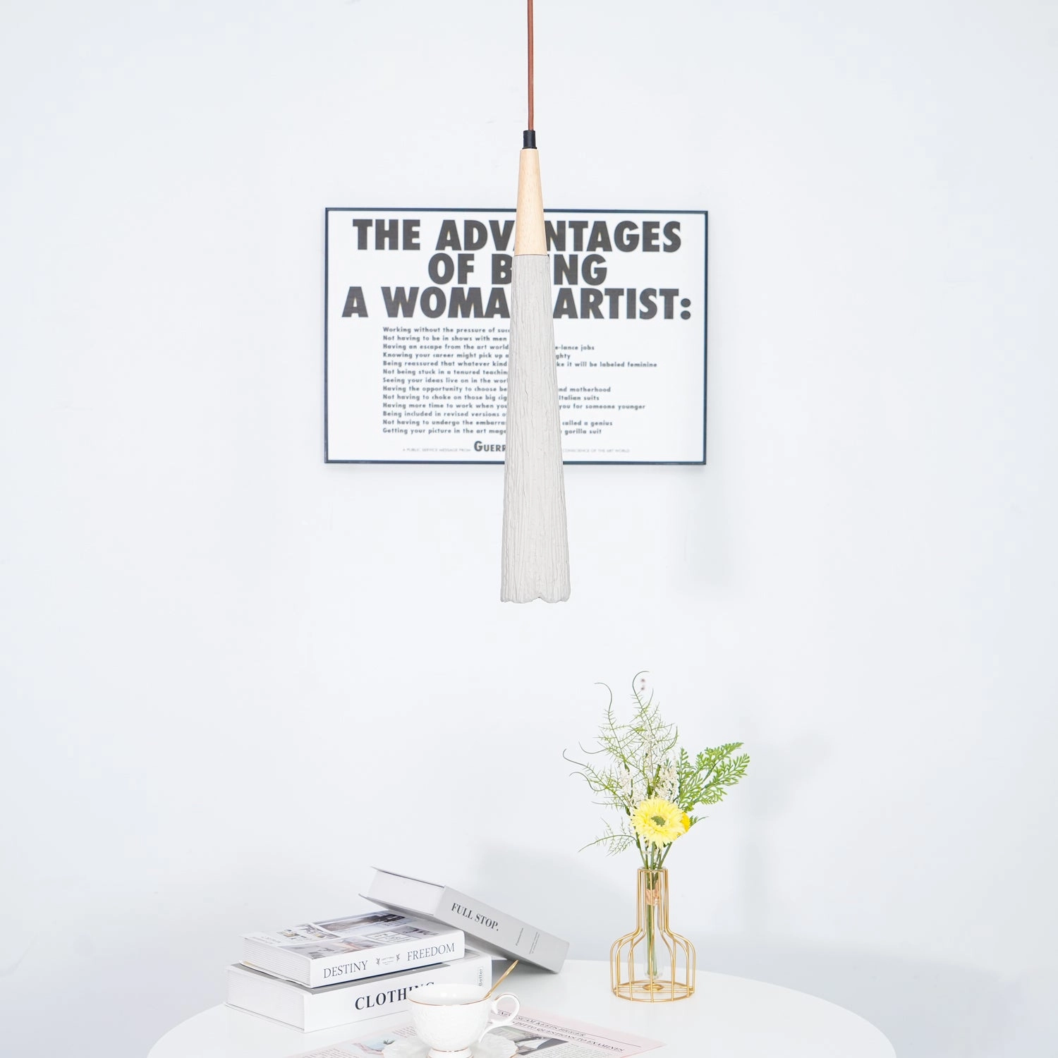 Concrete Pleated Pendant Lamp