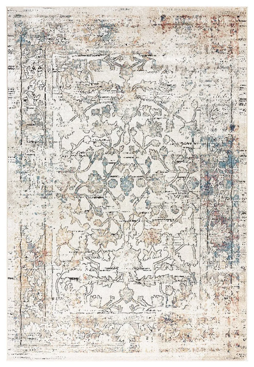 Constance Beige And Blue Distressed Floral Rugmodern color block patchwork rug