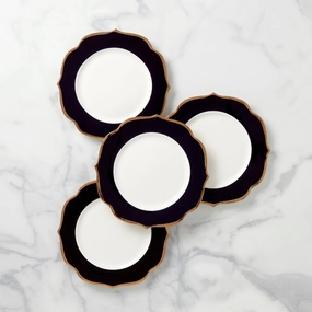 Contempo Luxe Black Accent Plates - Set of 4modern kitchen decor ,kitchen dinner set ,dinnerware 