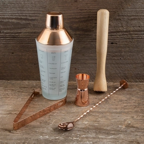 Copper Mixology Set 5 pcglass cups ,personalized mugs 